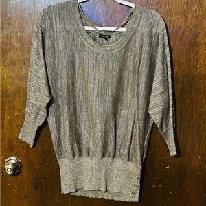 Apt. 9 Gold Shimmer Crew Neck Sweater